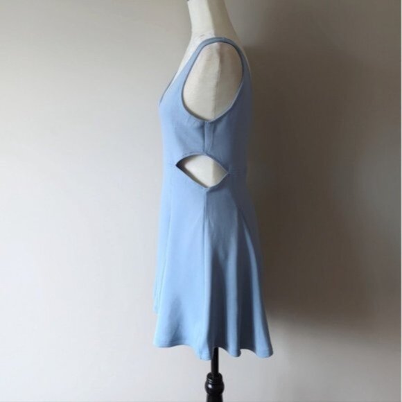 OGL side cut out v-neck sleeveless skater dress - Picture 2 of 6